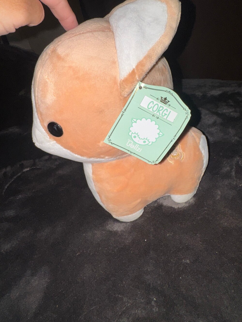Bellzi Corgi Stuffed Animal Plush Toy Light Brown White